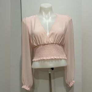 Wilfred Blush Smocked Blouse